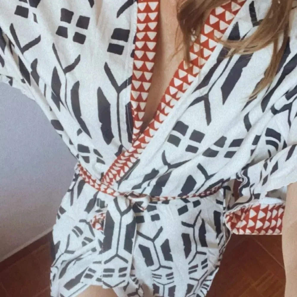 New Bohemian Kimono Duster Jacket Robe Swim Cover - Picture 7 of 12